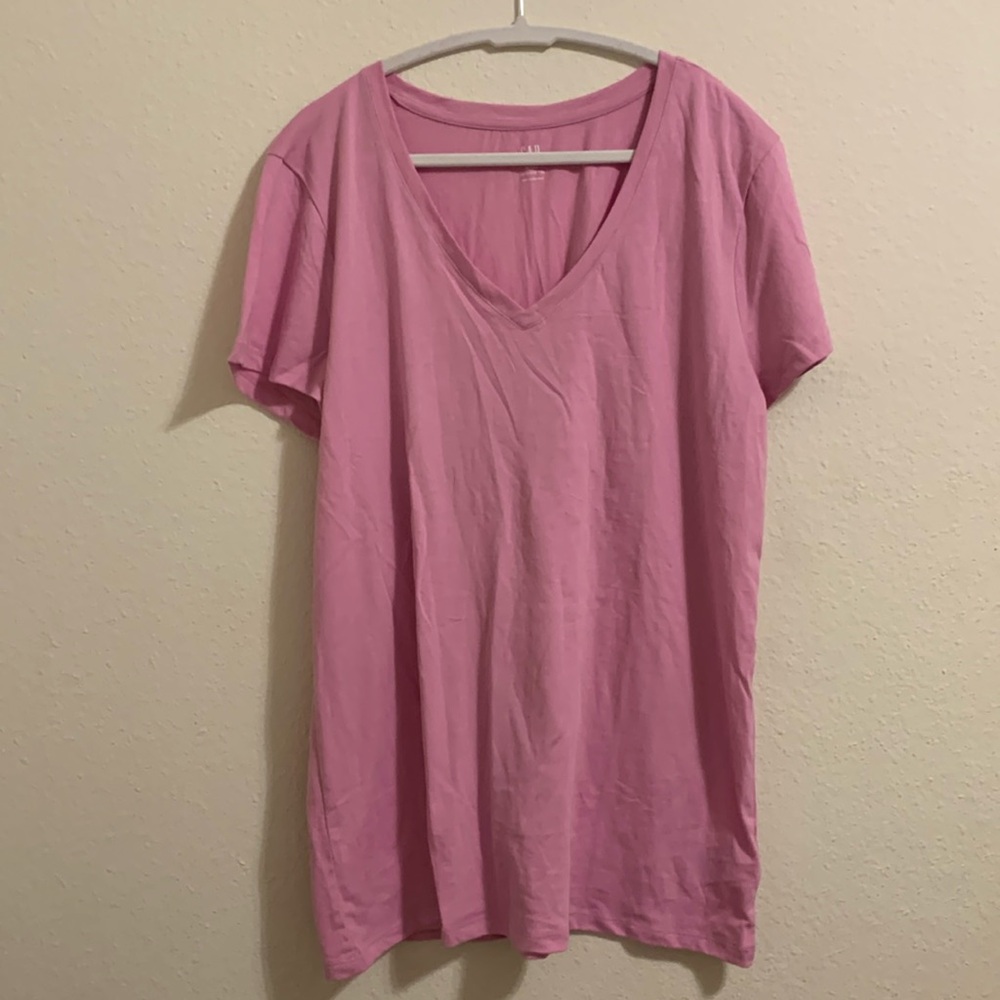 Gap size xl tall pink favorite tee short sleeve v-neck tee shirt NWT